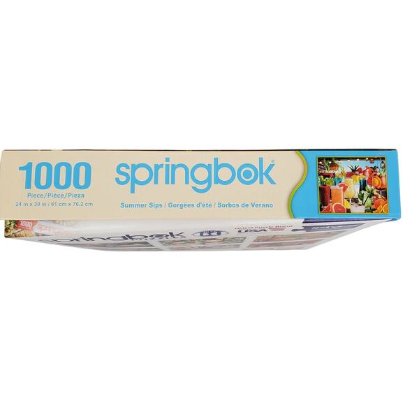 Springbok Puzzle 1000 Piece Summer Sips 24inx30in Complete Pre-Owned - Picture 5 of 7